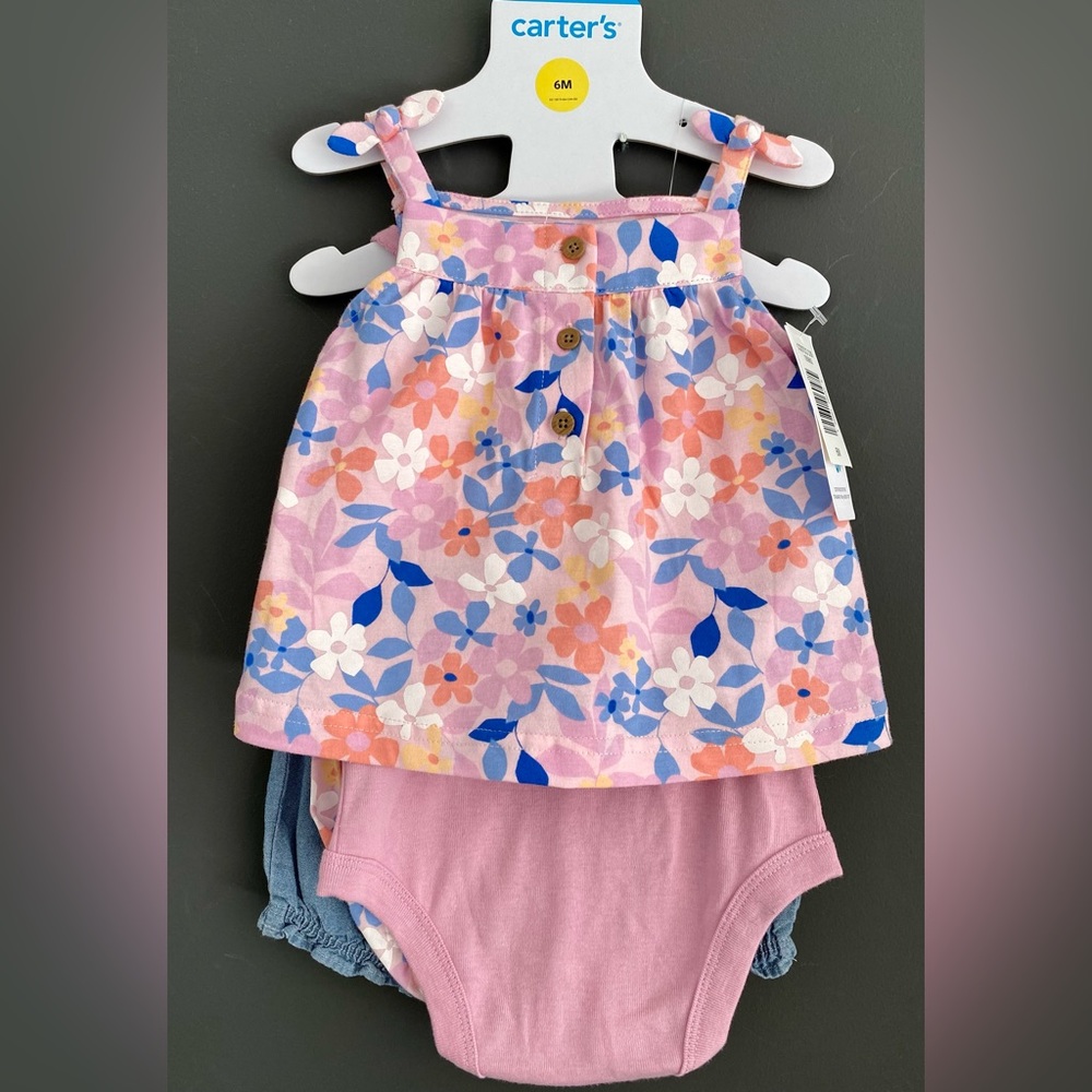 Carters - 4 Piece Baby Girl Set - Size 6m